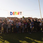 L'ensemble des participants sur la ligne de départ