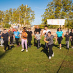 Les enfants en plein effort durant la course