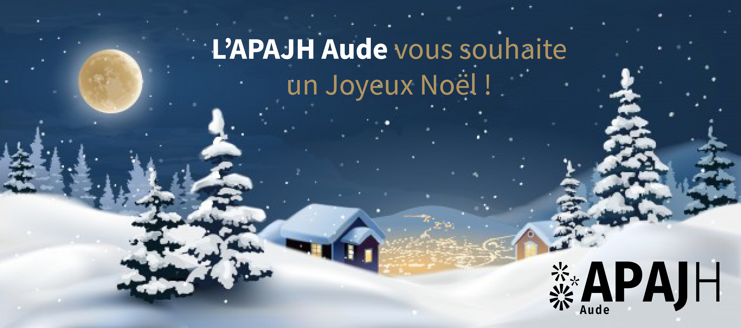 Bandeau Joyeux Noël de l'APAJH Aude