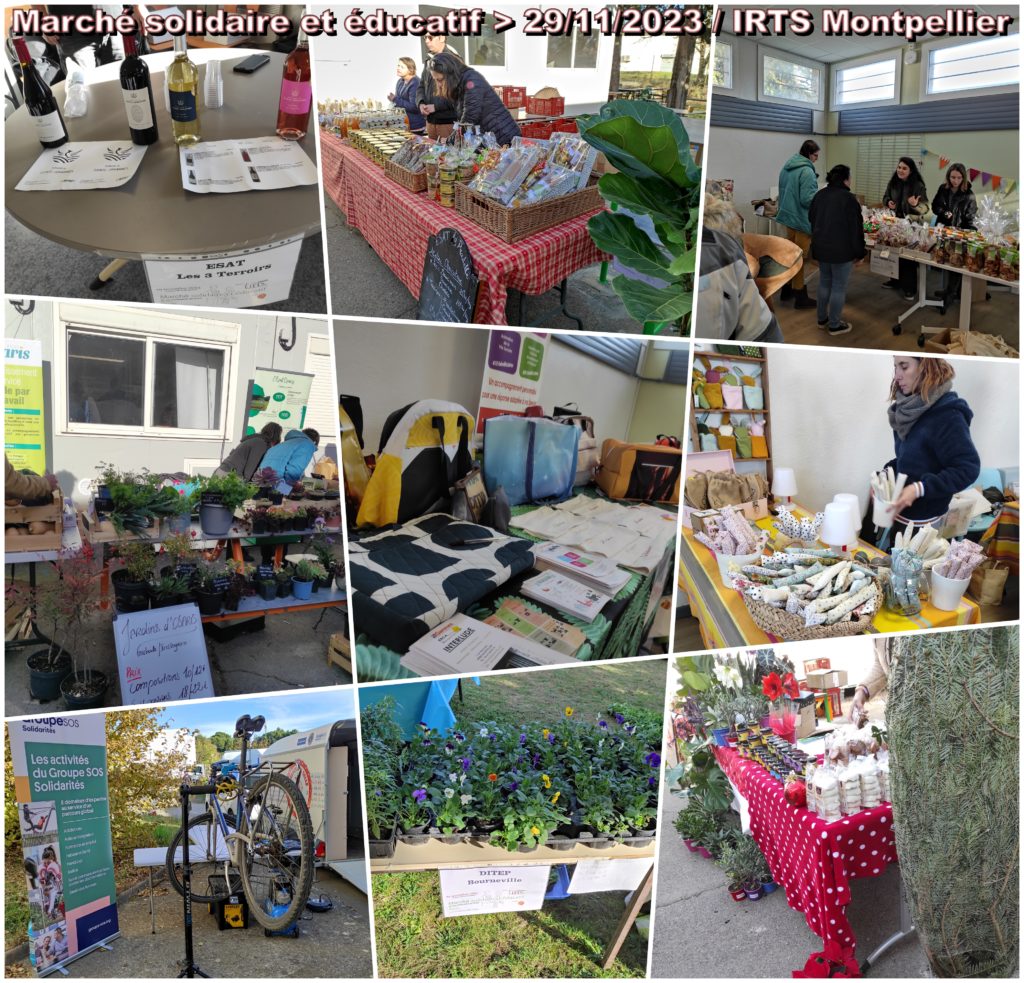 Montage photos des stands dont celui du Domaine de Sainte-Johannès