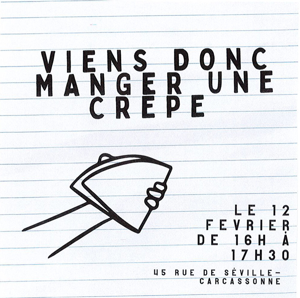 Invitation "Viens donc manger une crêpe"