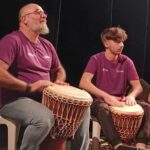 Cyril et un jeune aux percussions