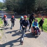 Photo de groupe avec les trottinettes