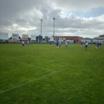 Les équipes sur le terrain pendant le match