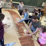 Jordy Pemp en classe avec les élèves lors d'une séance de préparation