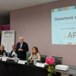 La tribune avec le Président de l'APAJH Aude, Jean-Claude Rouanet, la Présidente de la CDAPH, Françoise Navarro Estalle, Le vice-président de l'APAJH Aude, Aimé Goût et la secrétaire de l'APAJH Aude, Anne-Marie Andrieu