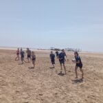 Match de rugby sur la plage