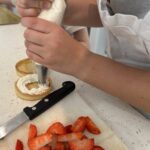 Remplissage d'un fond de tarte avec une douille