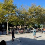 Des joueurs sur le boulodrome