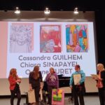 Cassandra, Chiara et Océane, de l'IME Louis Signoles récompensées pour leur talent en peinture et dessin