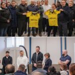 Rencontre des personnes accompagnées par l'APAJH Aude et l'AFDAIM-ADAPEI 11 avec le manager et 2 joueurs de l'US Carcassonne