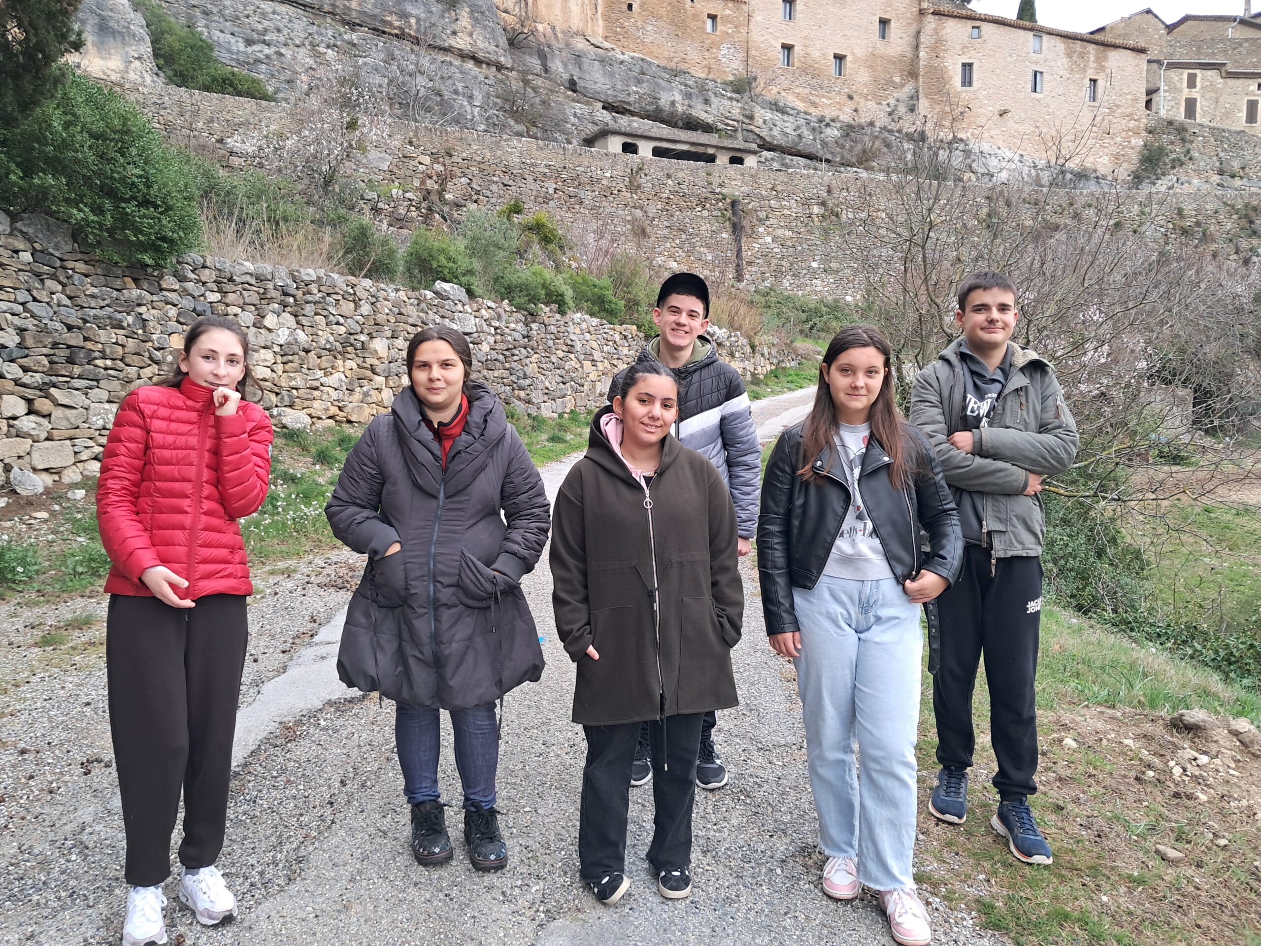 Photo de groupe devant Minerve